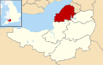 North Somerset UK locator map